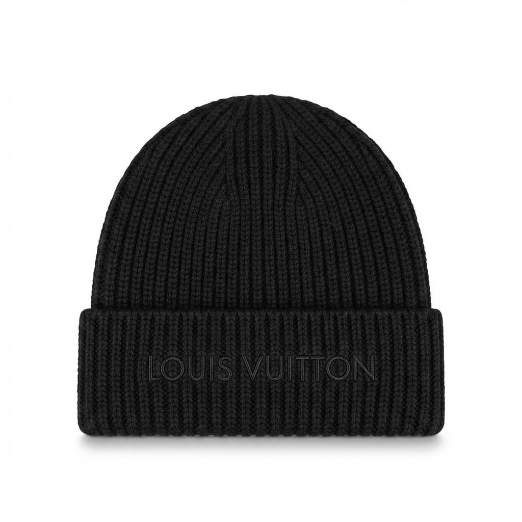 Chanel CC 3D Logo Knit Beanie