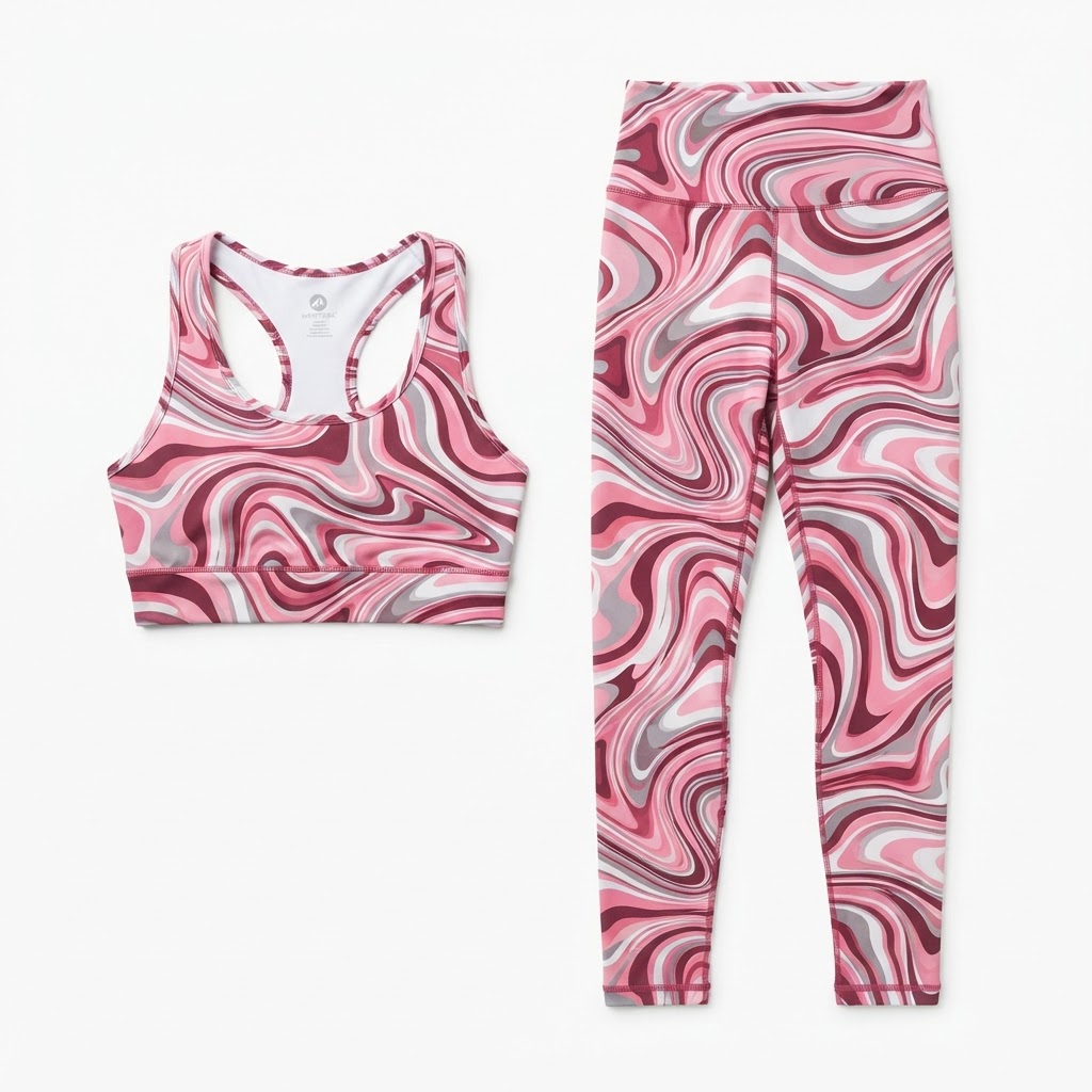 Pucci Pink Burgundy Racerback Activewear Set