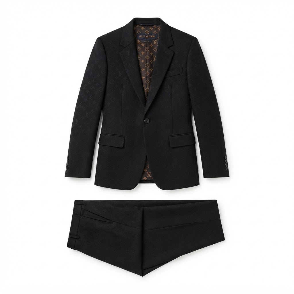 LV Monogram Suit Set — Black
