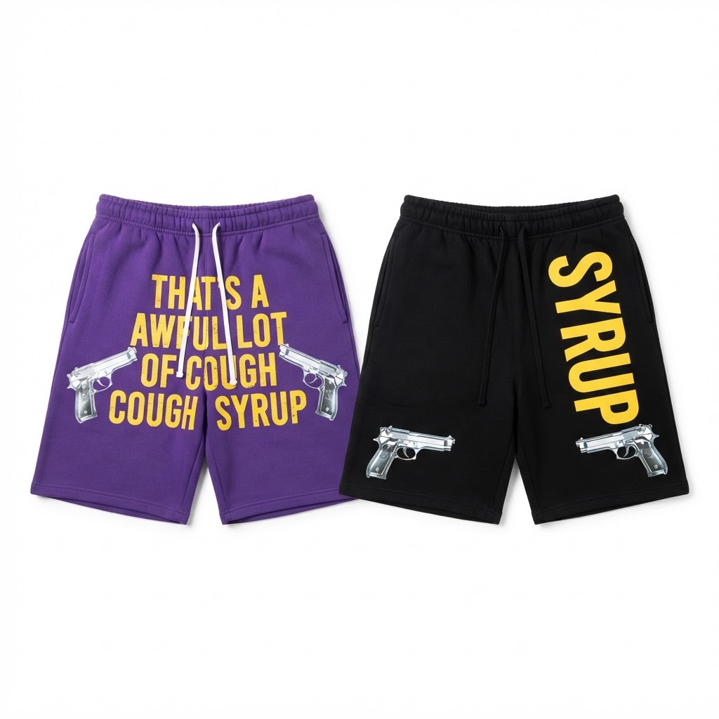 TAALOCS Shorts — Purple ALOCS Gun