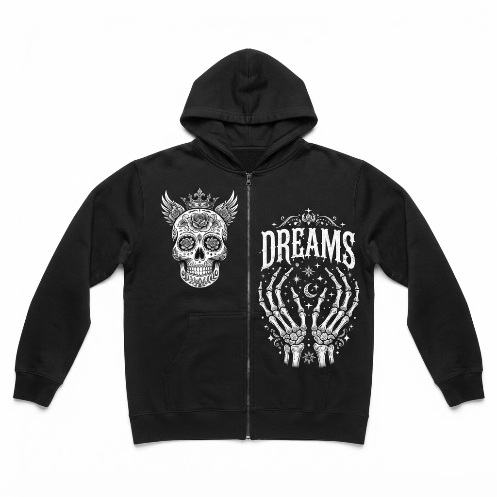 Valley Sport Dept Zip-Up Hoodie — Skull Dreams