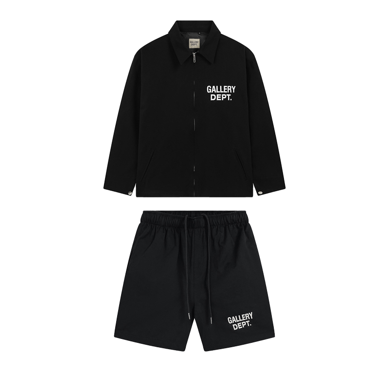Gallery Dept. Tan Coach Jacket & Shorts Set