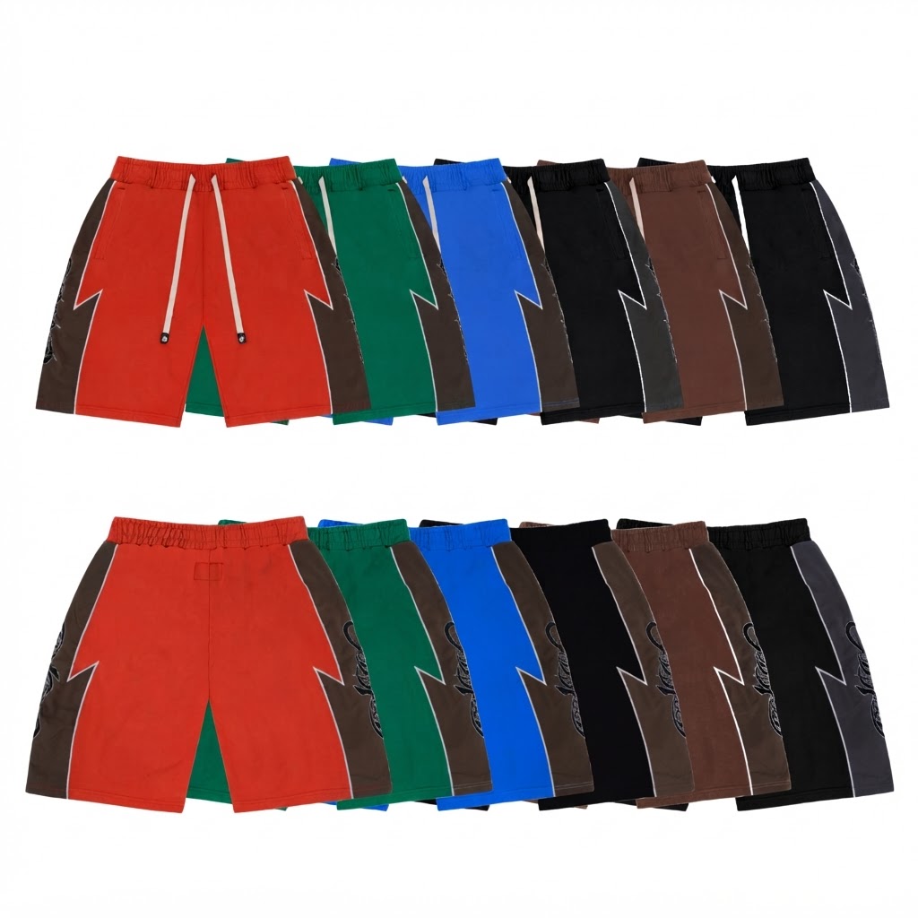 GODSPEED 8720 Lightning Bolt Embroidery Shorts