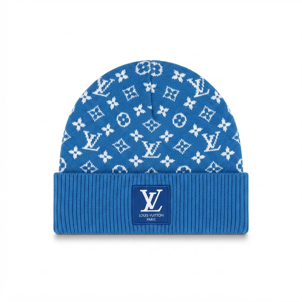 Louis Vuitton Monogram Patch Knit Beanie