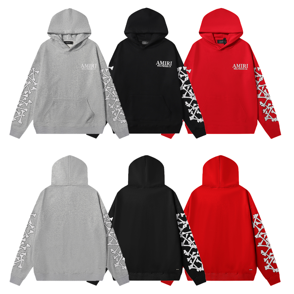 AMIRI Hollywood.CA Bone Hoodie