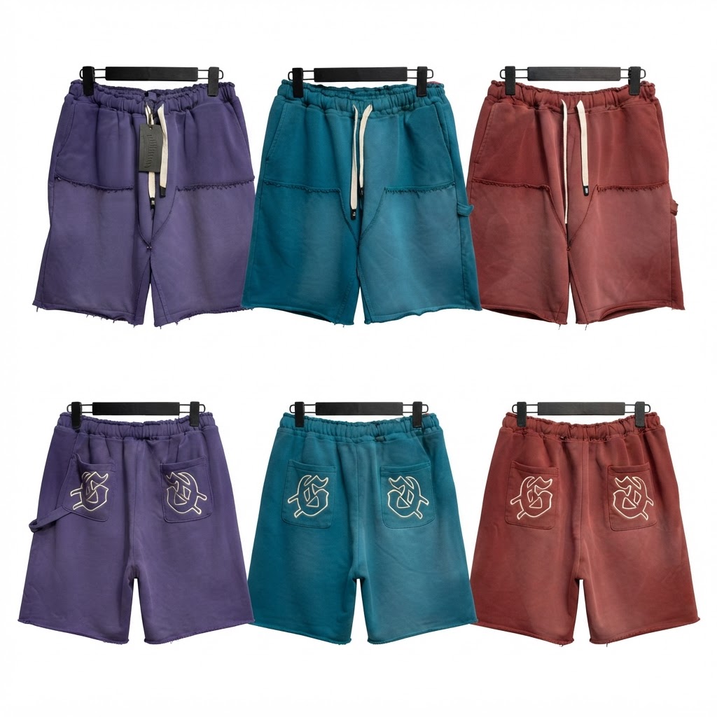 GODSPEED G001 Raw-Hem Embroidery Shorts
