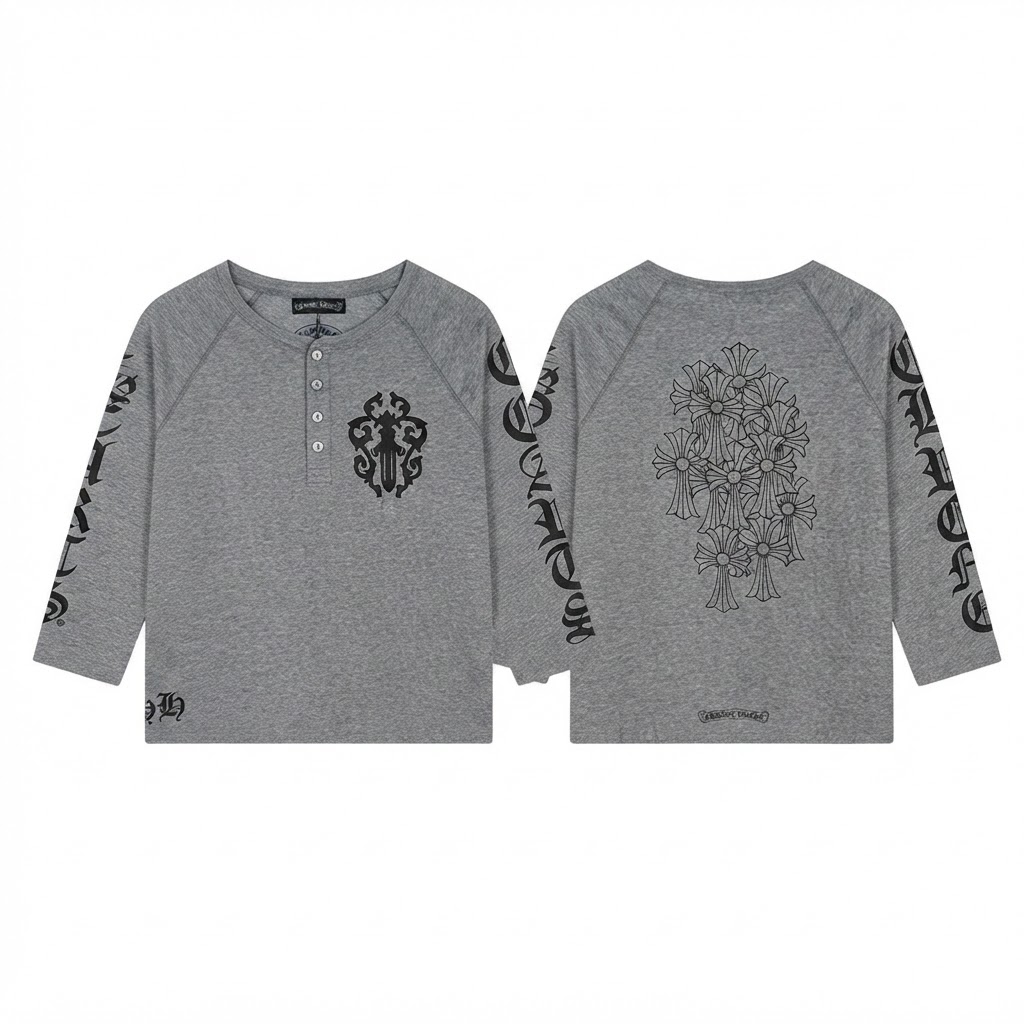 Chrome Hearts Henley Crop