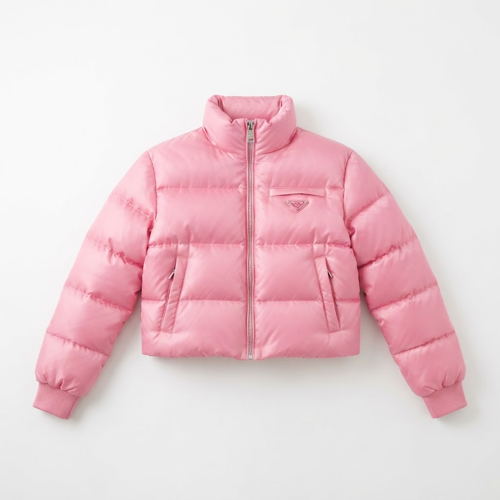 Prada Cropped Puffer Jacket — Multi-Color