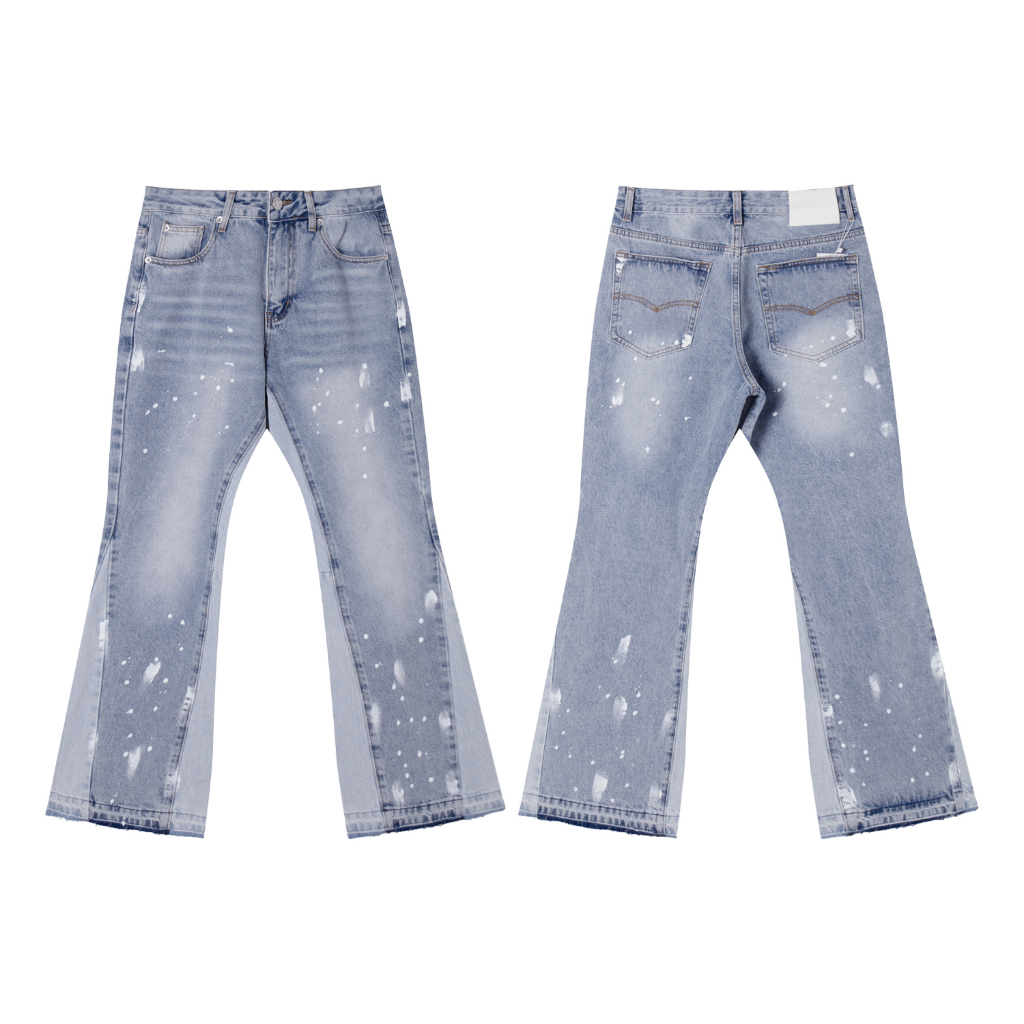Gallery Dept. Black Paint Splatter Flare Jeans