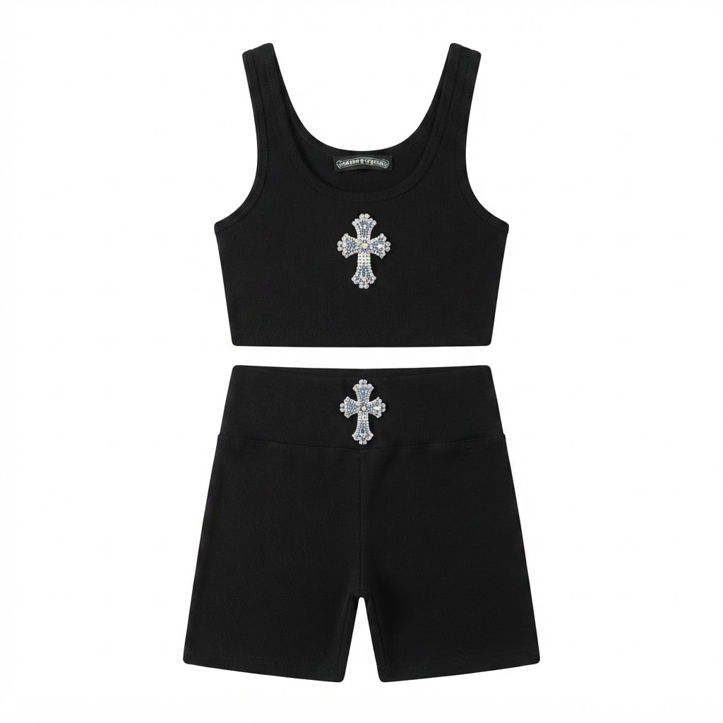 Chrome Hearts Ribbed Cross Set