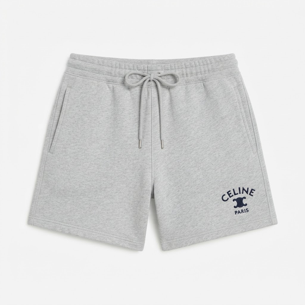 CELINE Triomphe Logo Drawstring Shorts