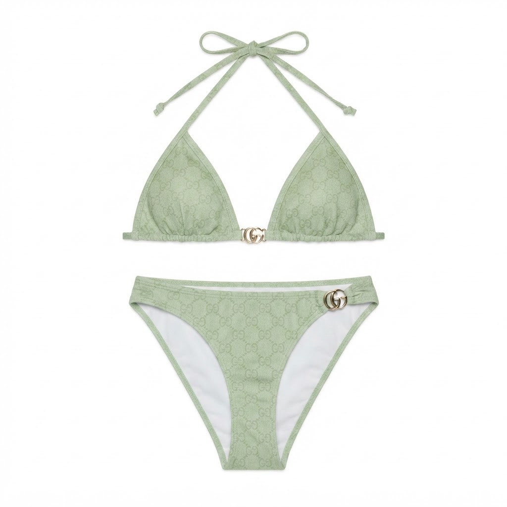 Gucci Sage GG Monogram Bikini Set