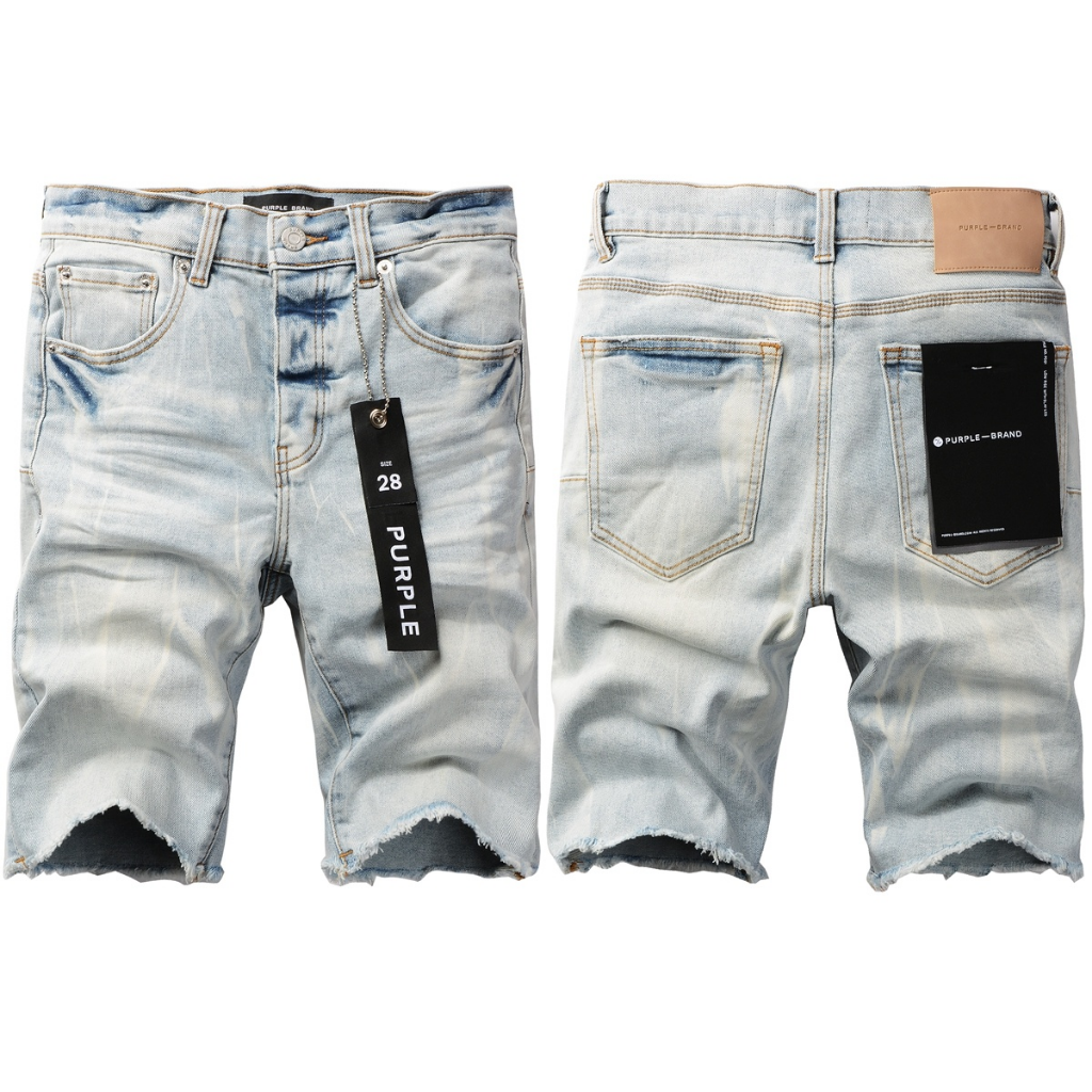 Purple Brand Classic Shorts — Light Blue