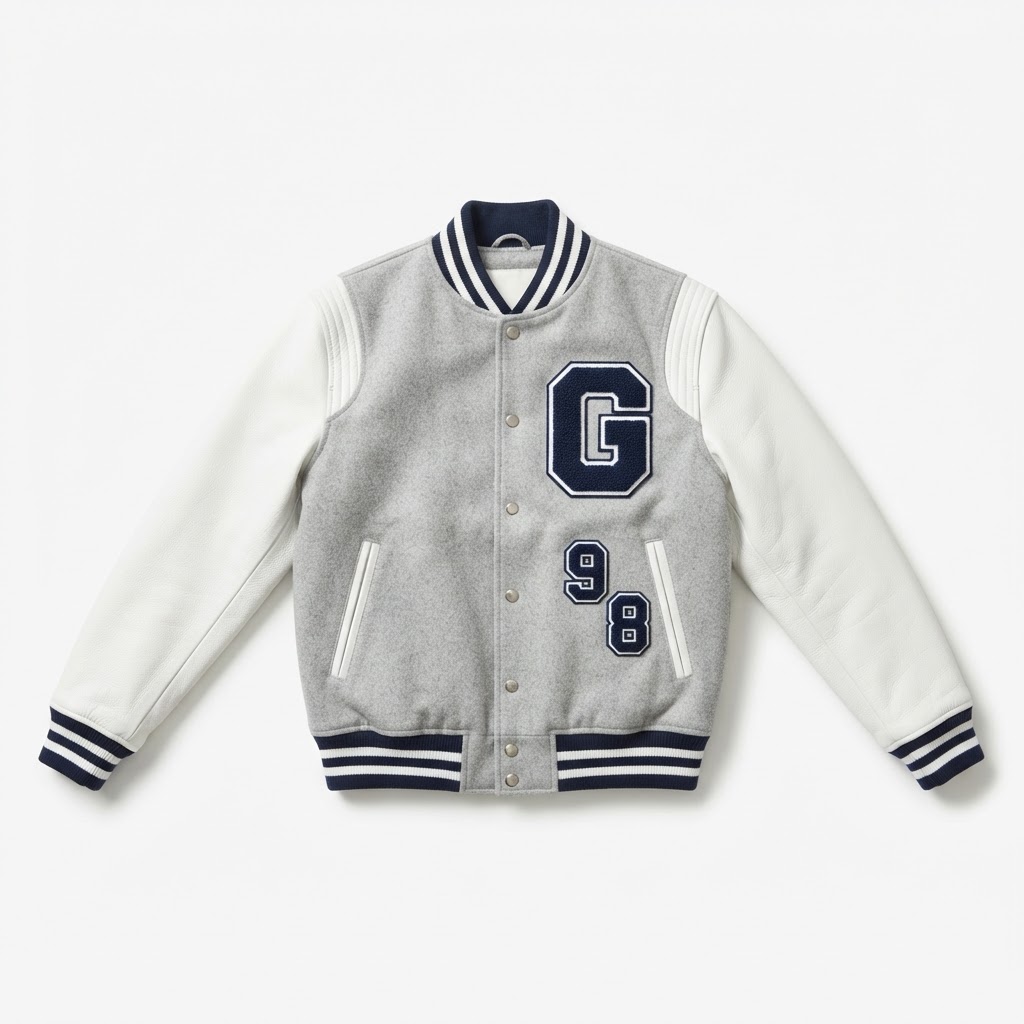Varsity Jacket — Grey / G Letter