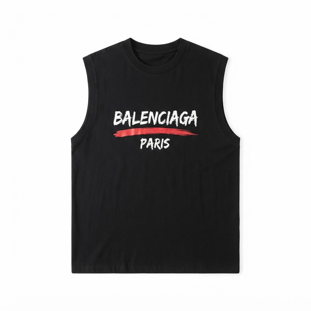 BALENCIAGA Brush-Stroke Muscle Tank