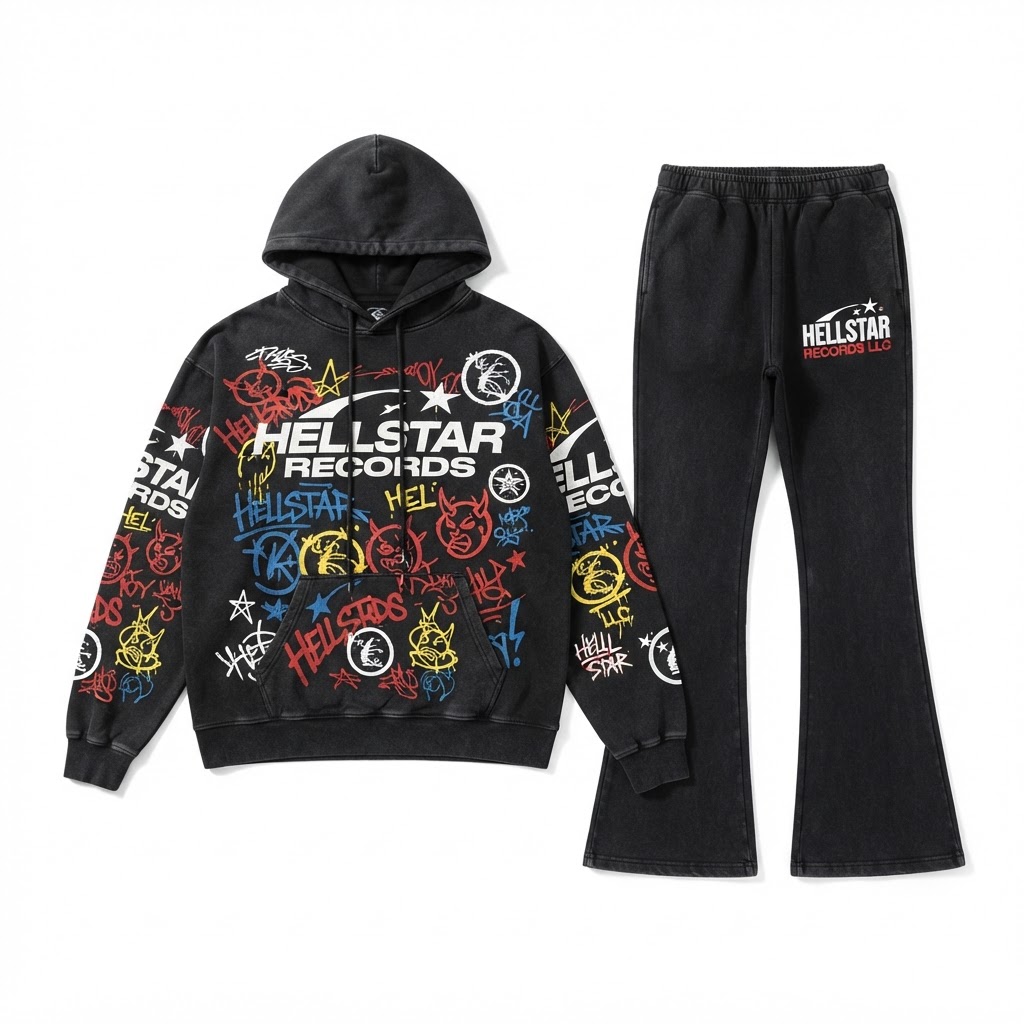 Hellstar Records Hoodie + Pants Set