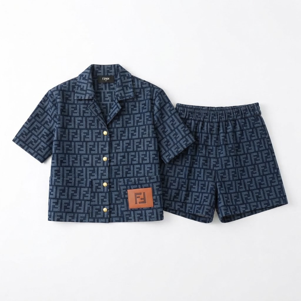 Fendi Denim Two-Piece Set