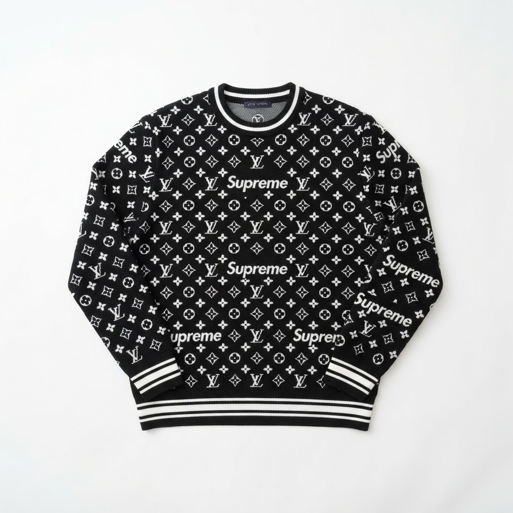 LV x Supreme Knit Sweater — Black