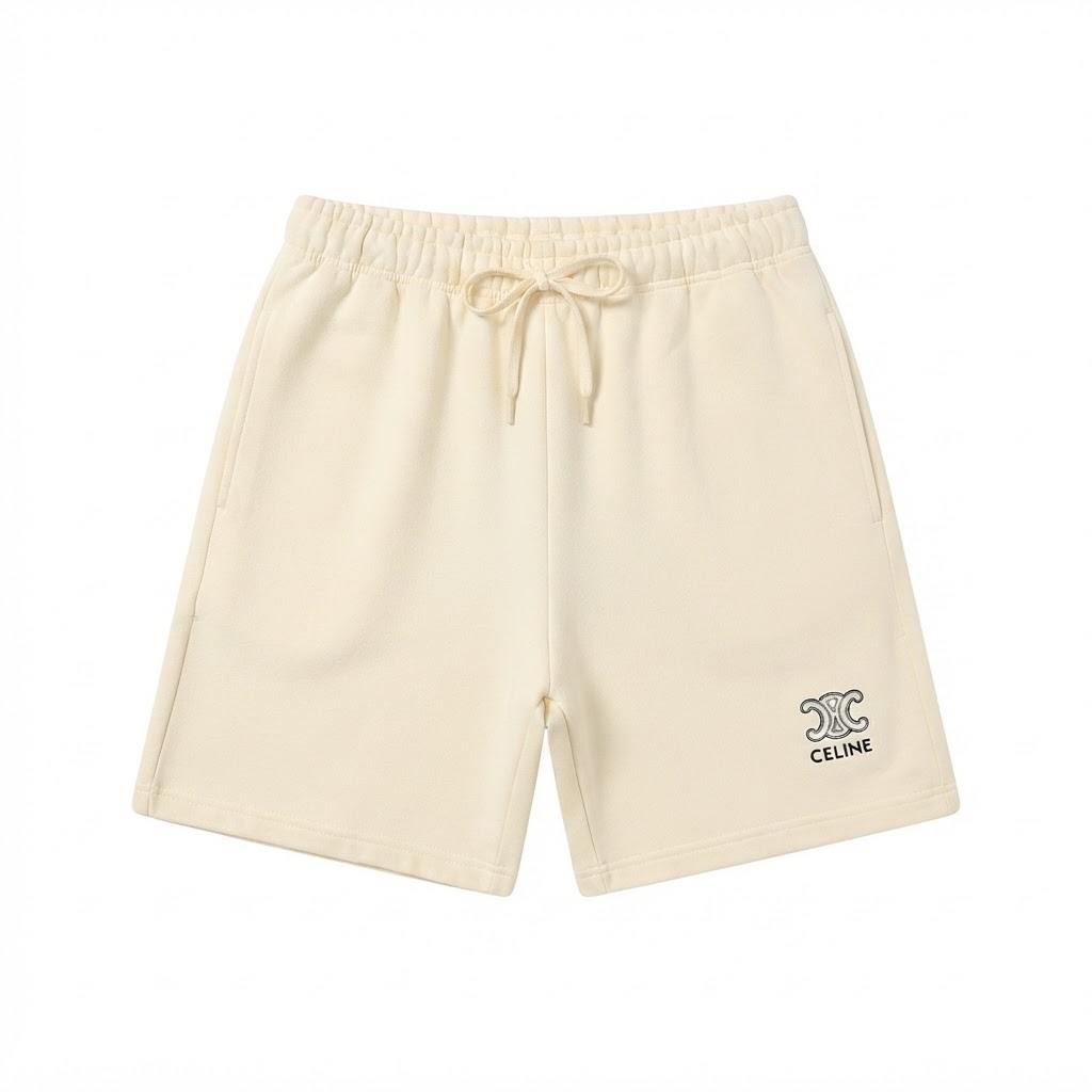 CELINE Triomphe Logo Drawstring Shorts