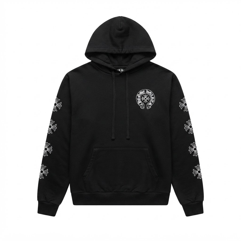 Chrome Hearts Floral Cross Hoodie