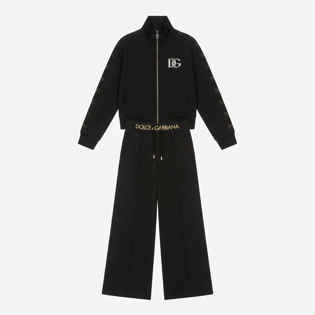 Dolce & Gabbana DG Logo Wide-Leg Tracksuit