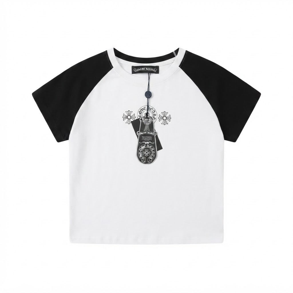 Chrome Hearts Ringer Crop Tee