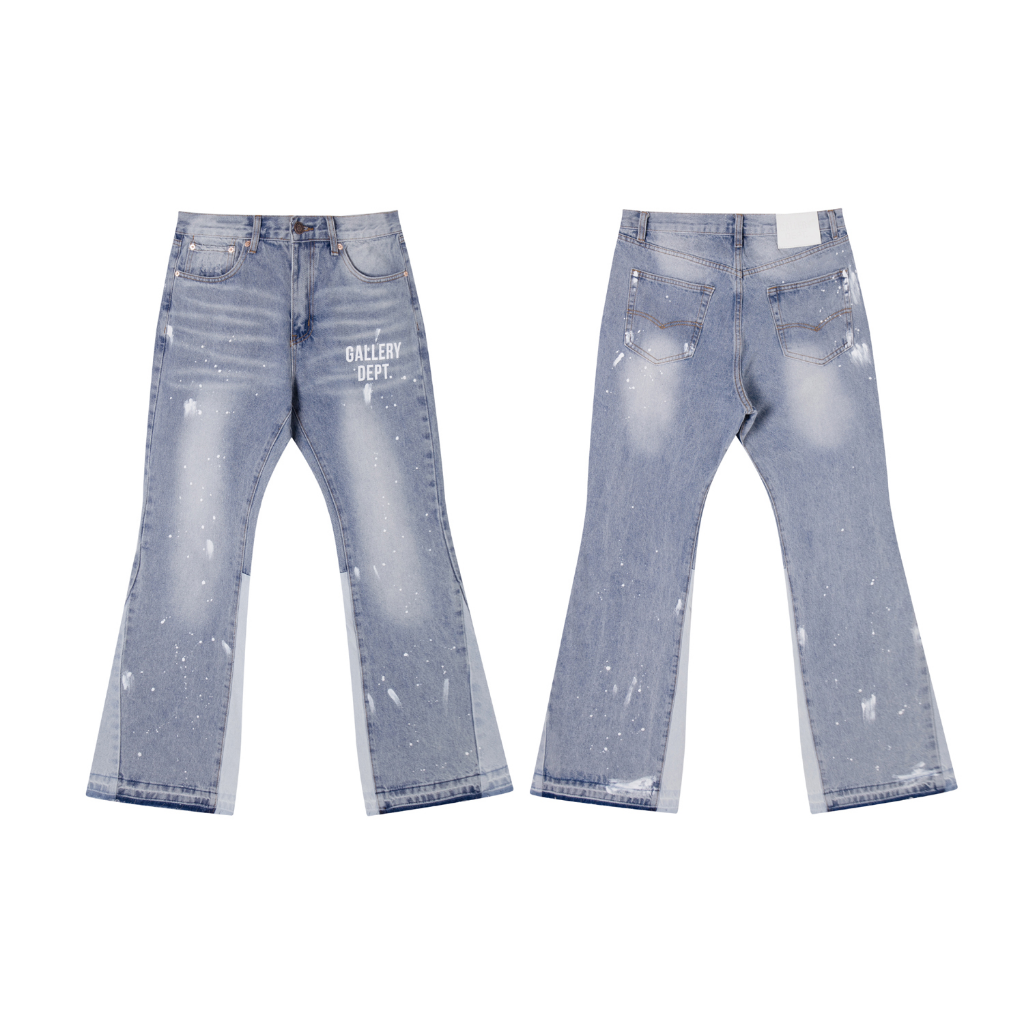 Gallery Dept. Black Camo Side Panel Jeans