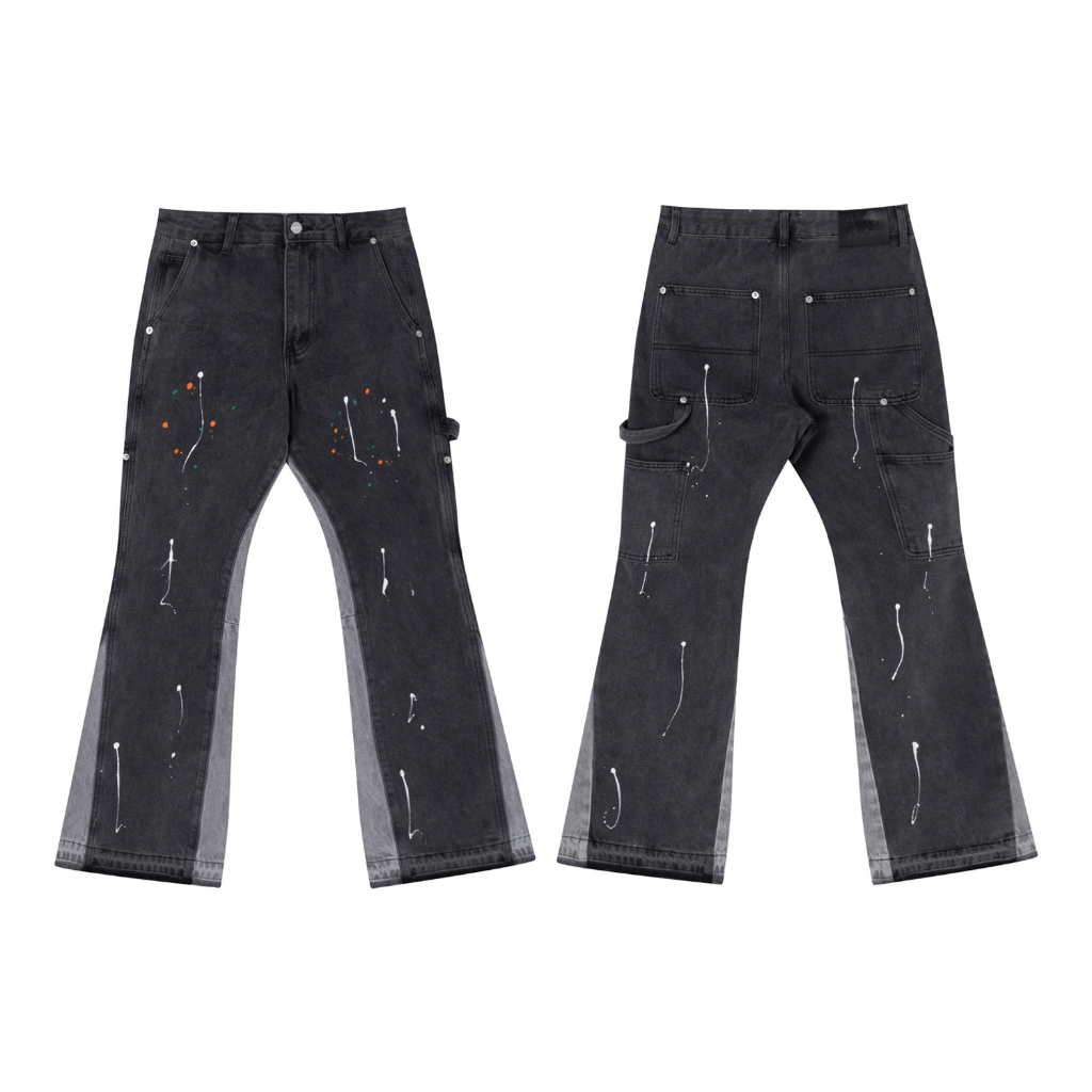 Gallery Dept. Light Wash Logo Flare Jeans
