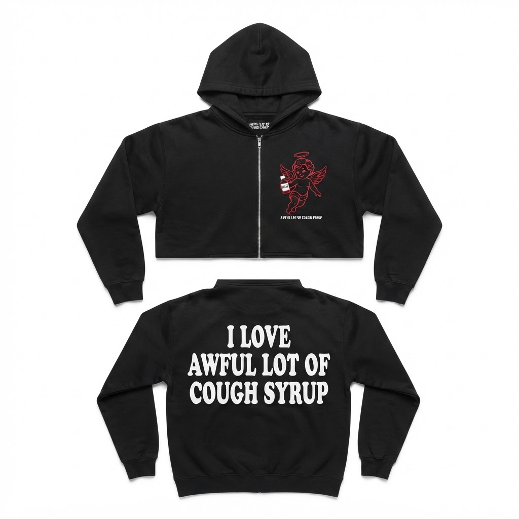 TAALOCS Zip-Up Hoodie — Black Cherub