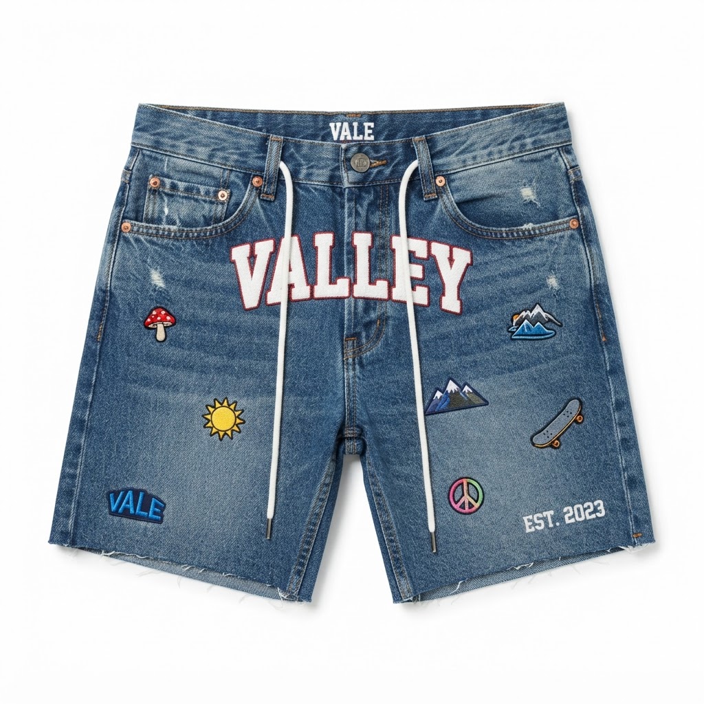 Vale Denim Shorts — Blue