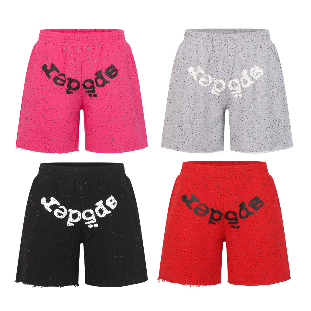 Sp5der Rhinestone Dot Shorts