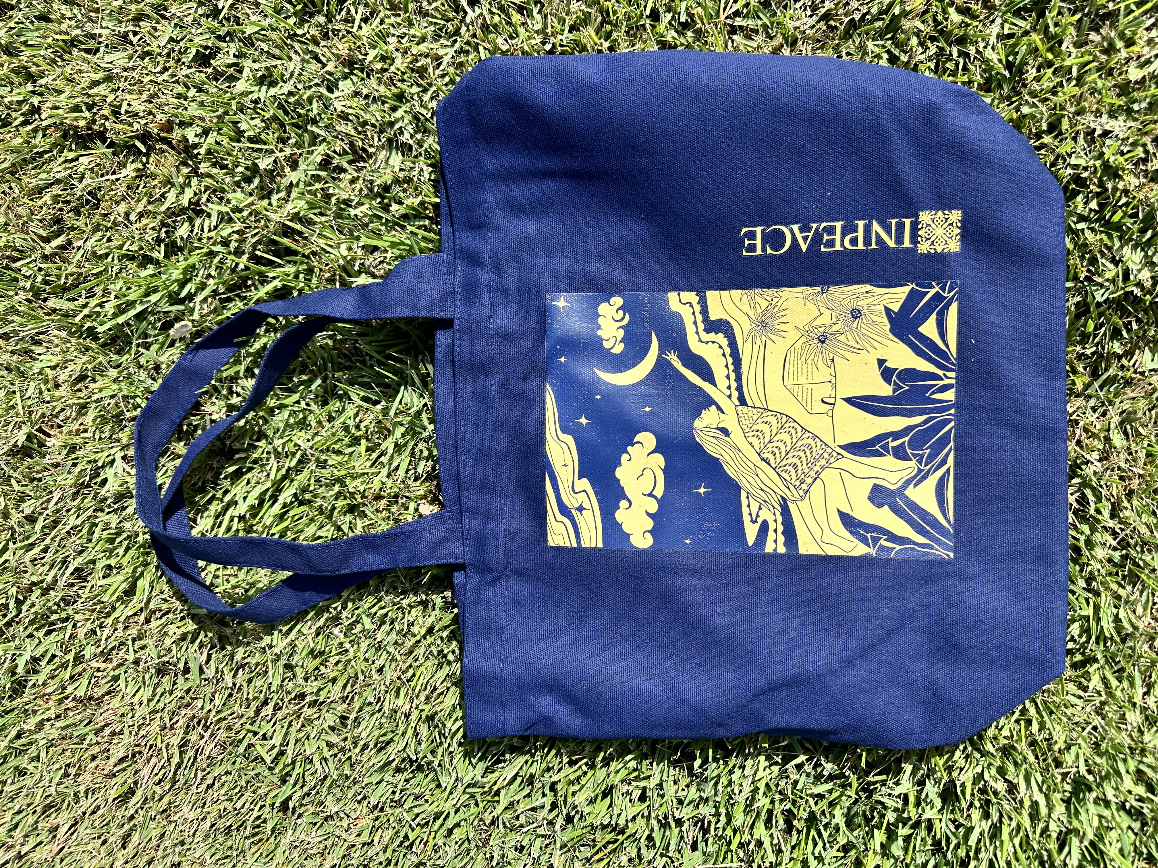 INPEACE Canvas Tote — Navy