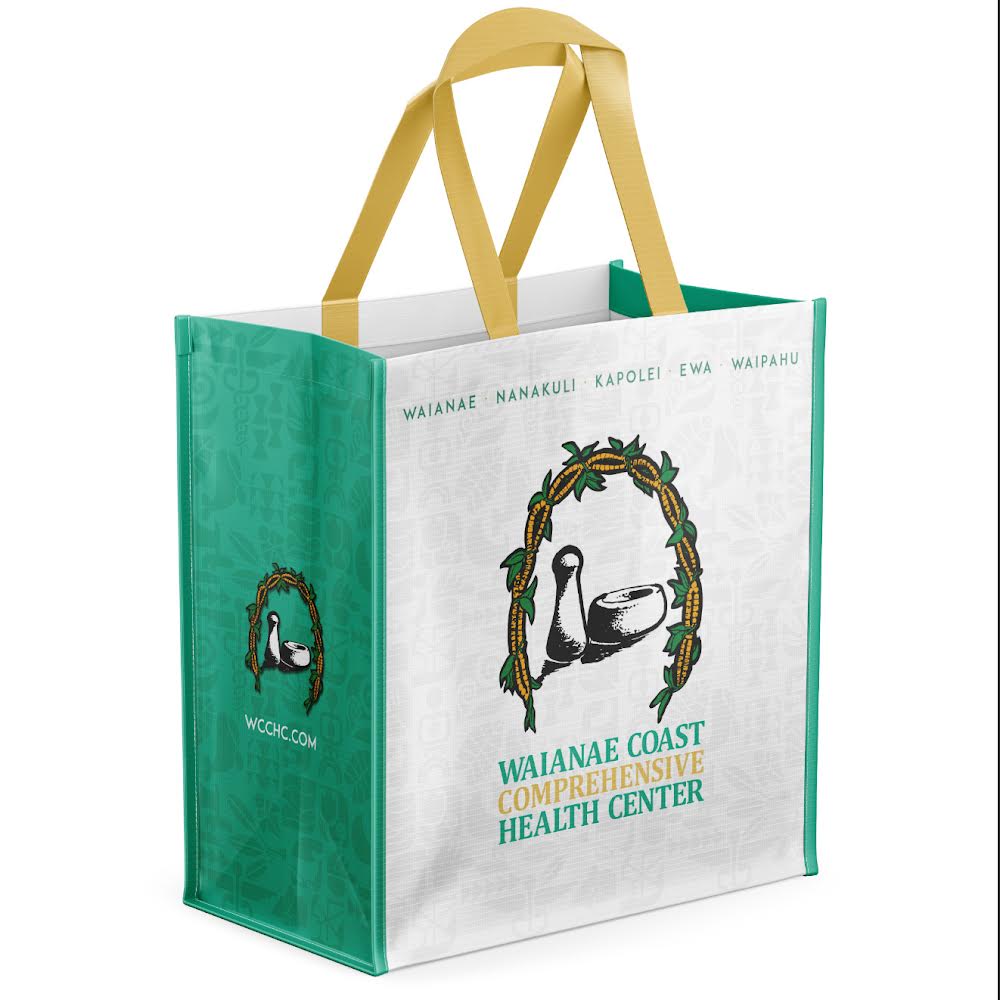 Waianae Coast Health Center Tote — White/Green