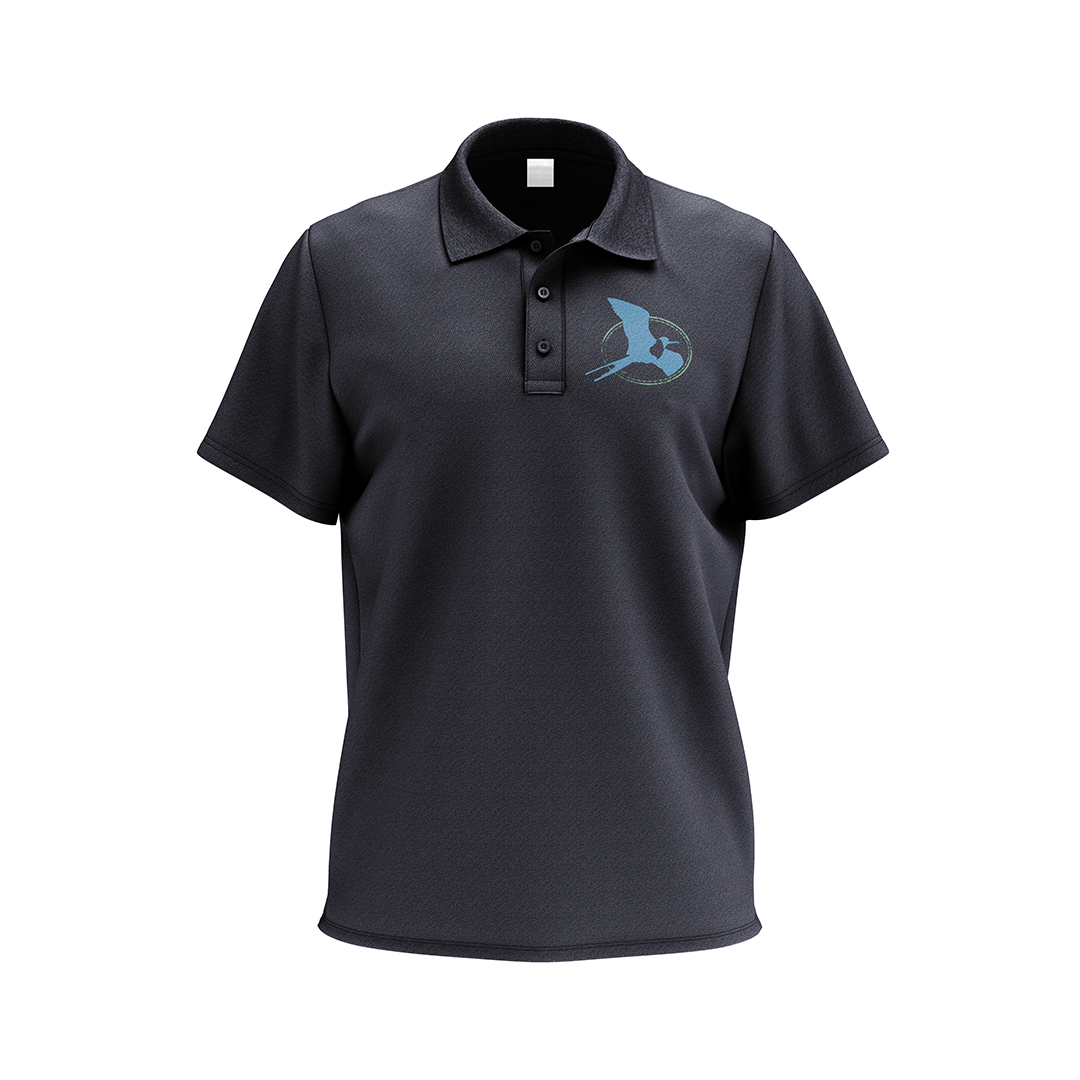 Black Bird Crest Performance Polo