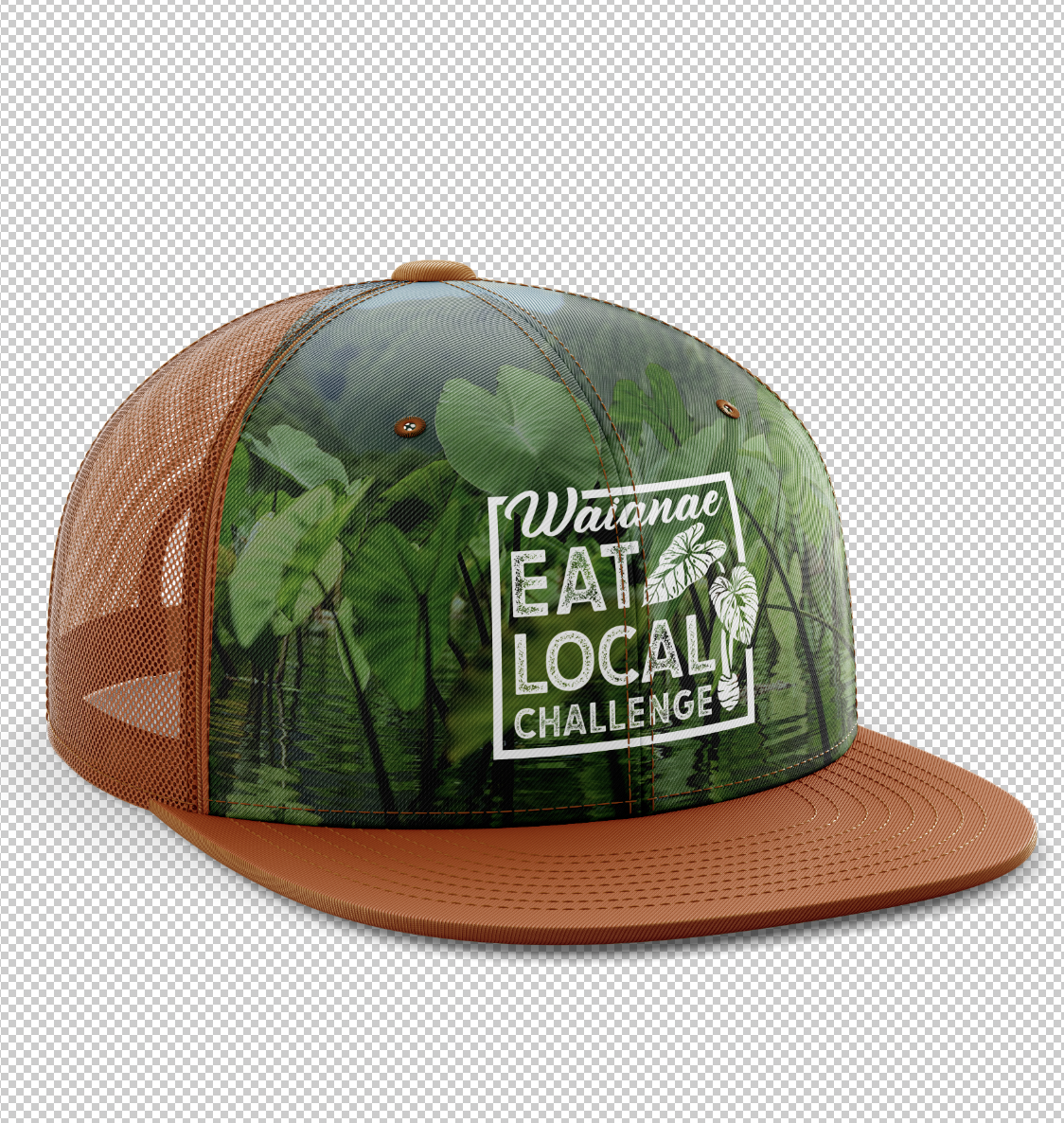 Waianae Eat Local Challenge Cap — Taro Leaf