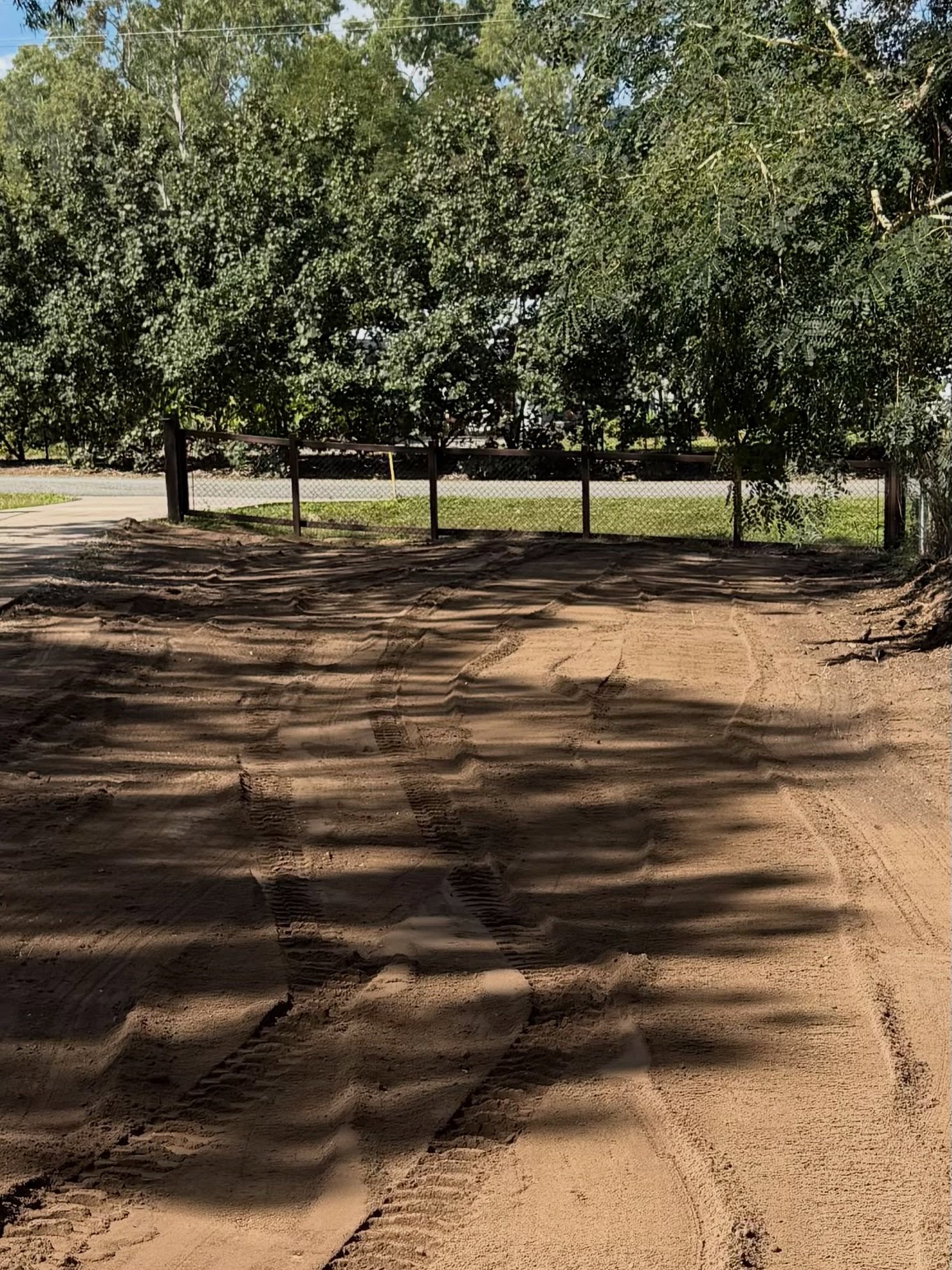 Residential lawn before hydroseeding