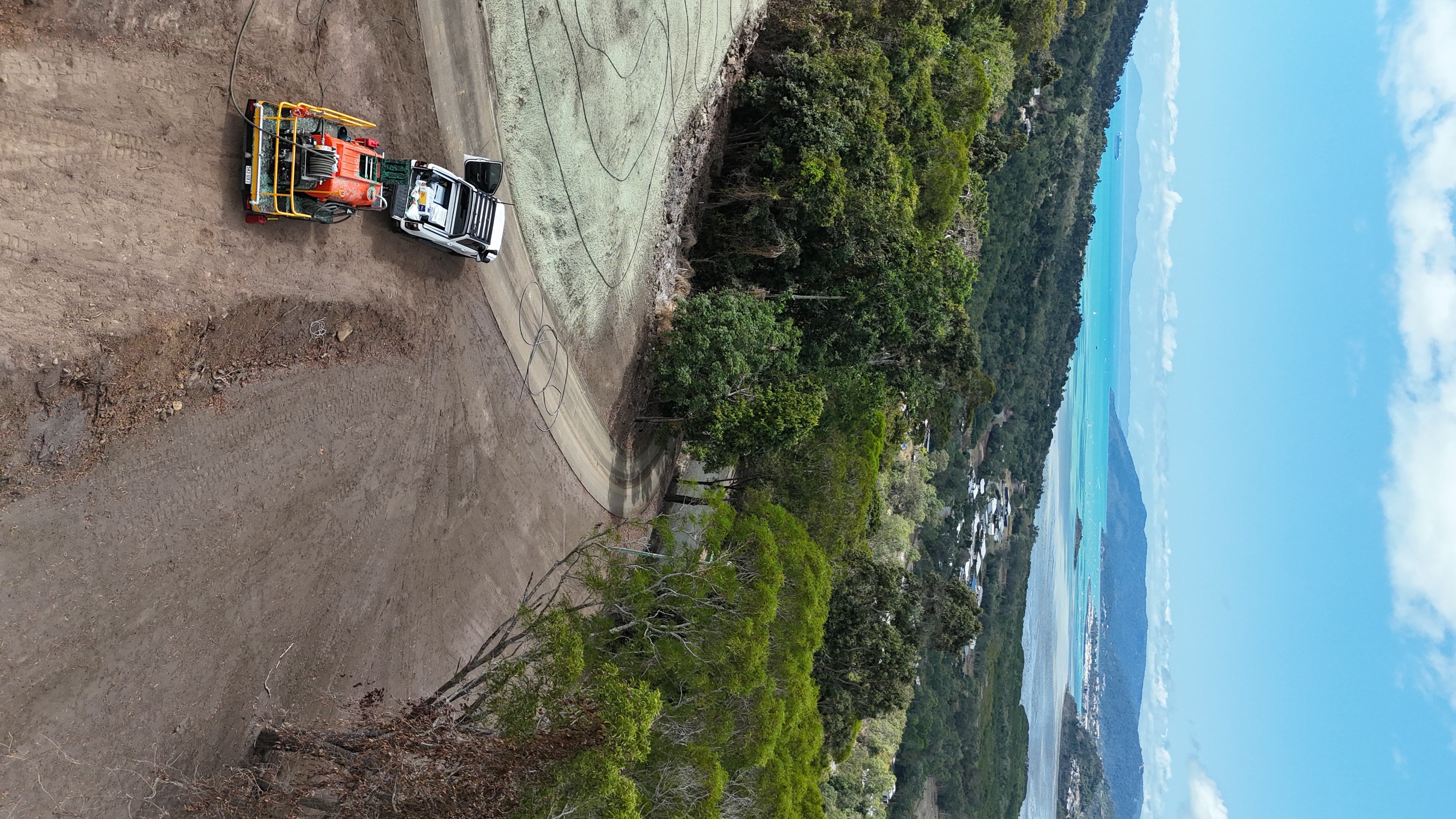 Hillside block before hydroseeding