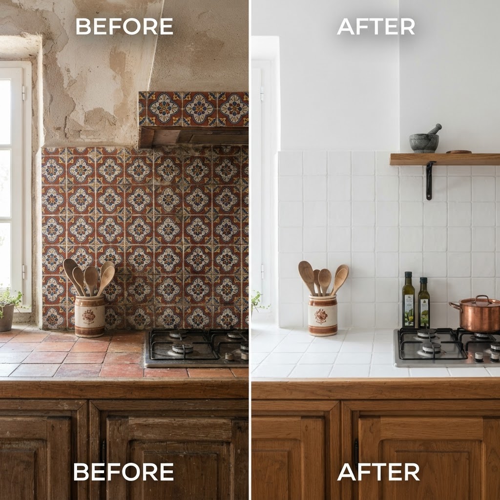 Pintar los azulejos de la cocina y el baño: cómo hacerlo bien y cuánto dura de verdad