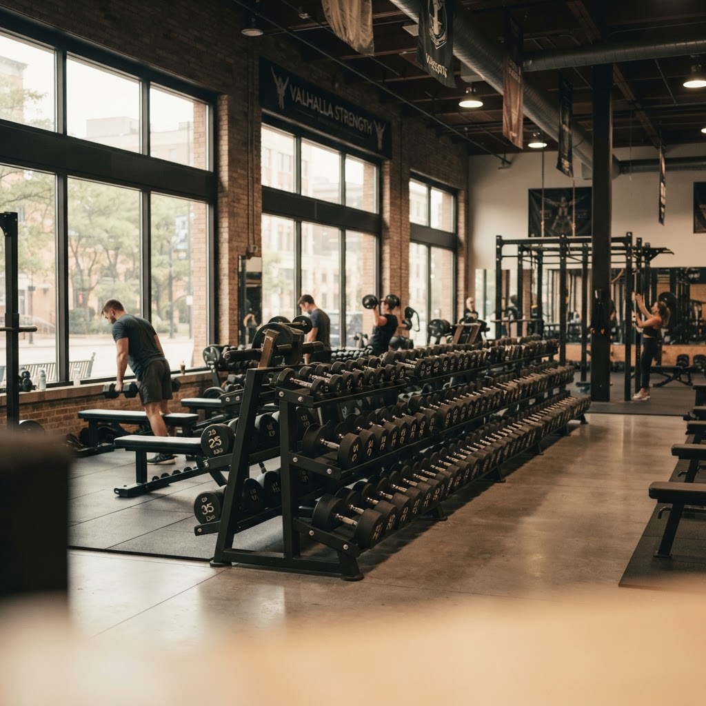 A modern independent gym interior