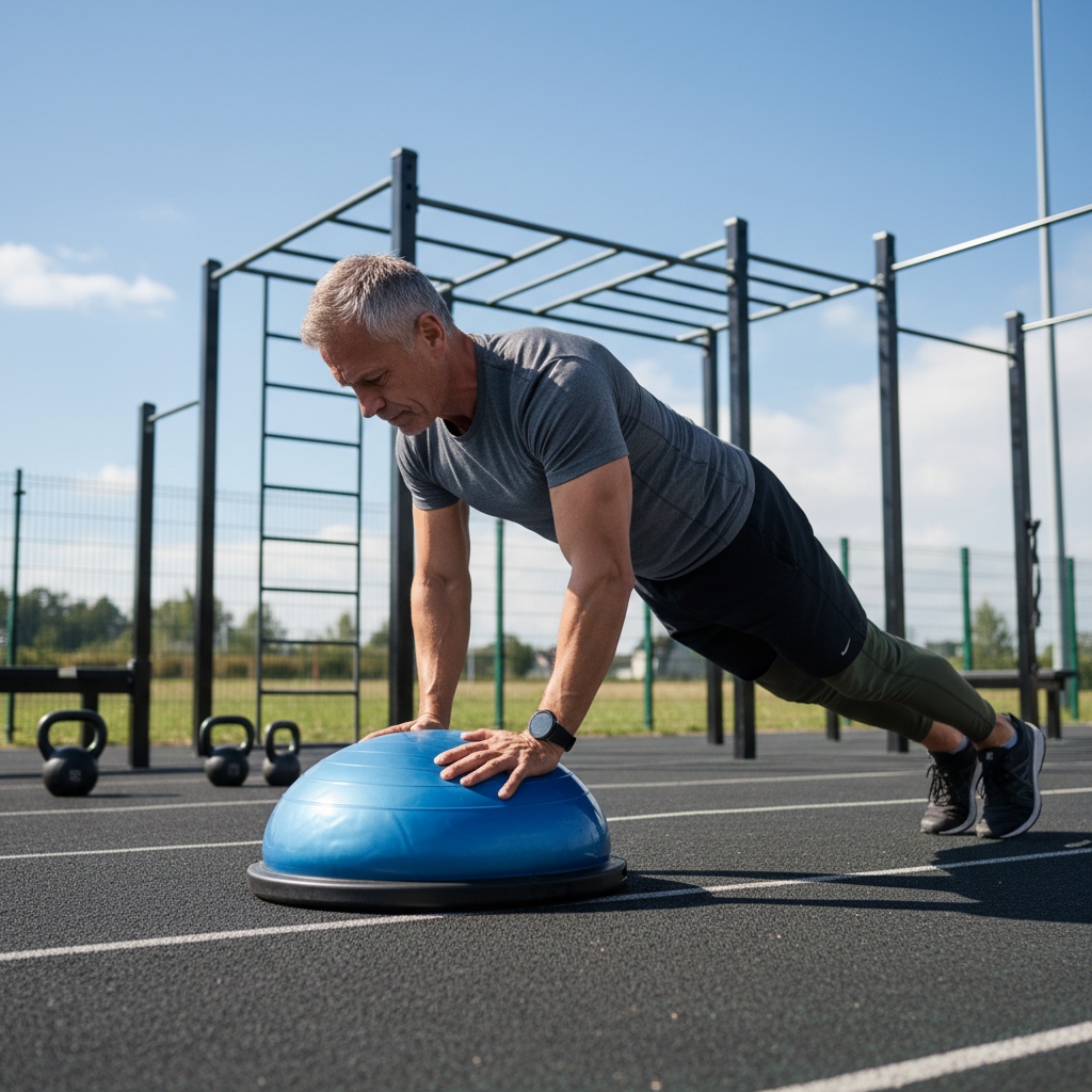 Plyo Push-Ups over BOSU (Outside)