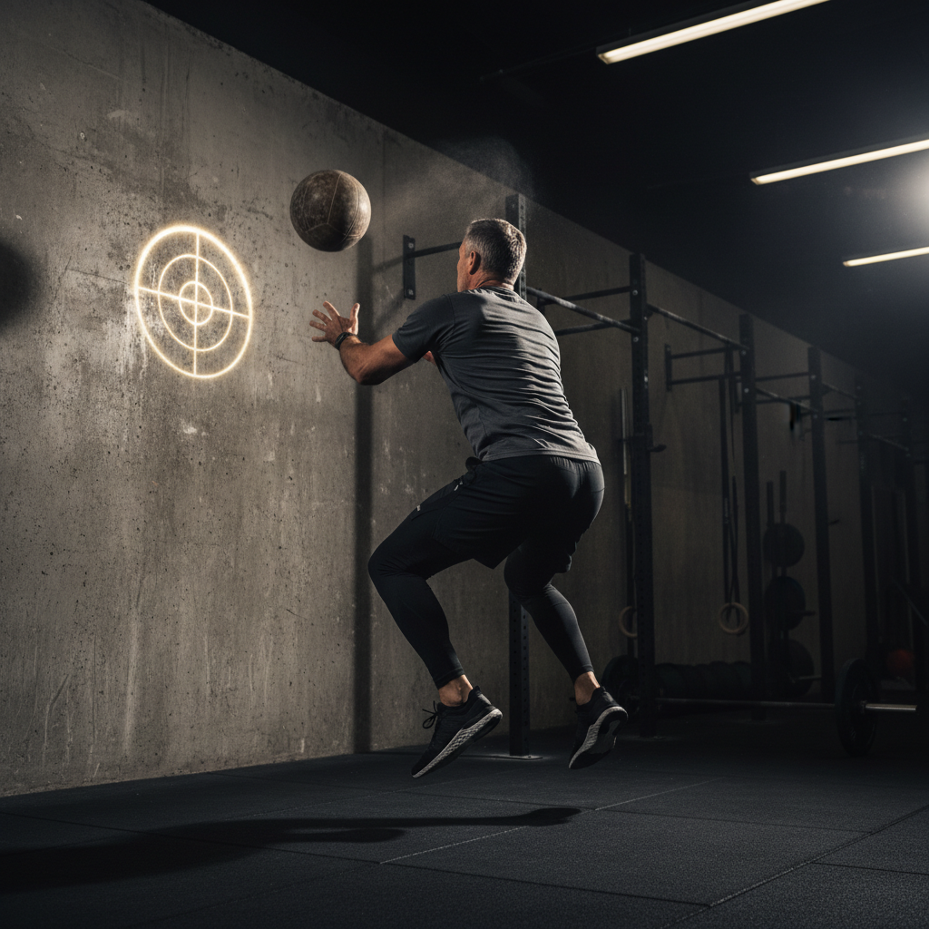 Wall Ball Squat Jump Throws