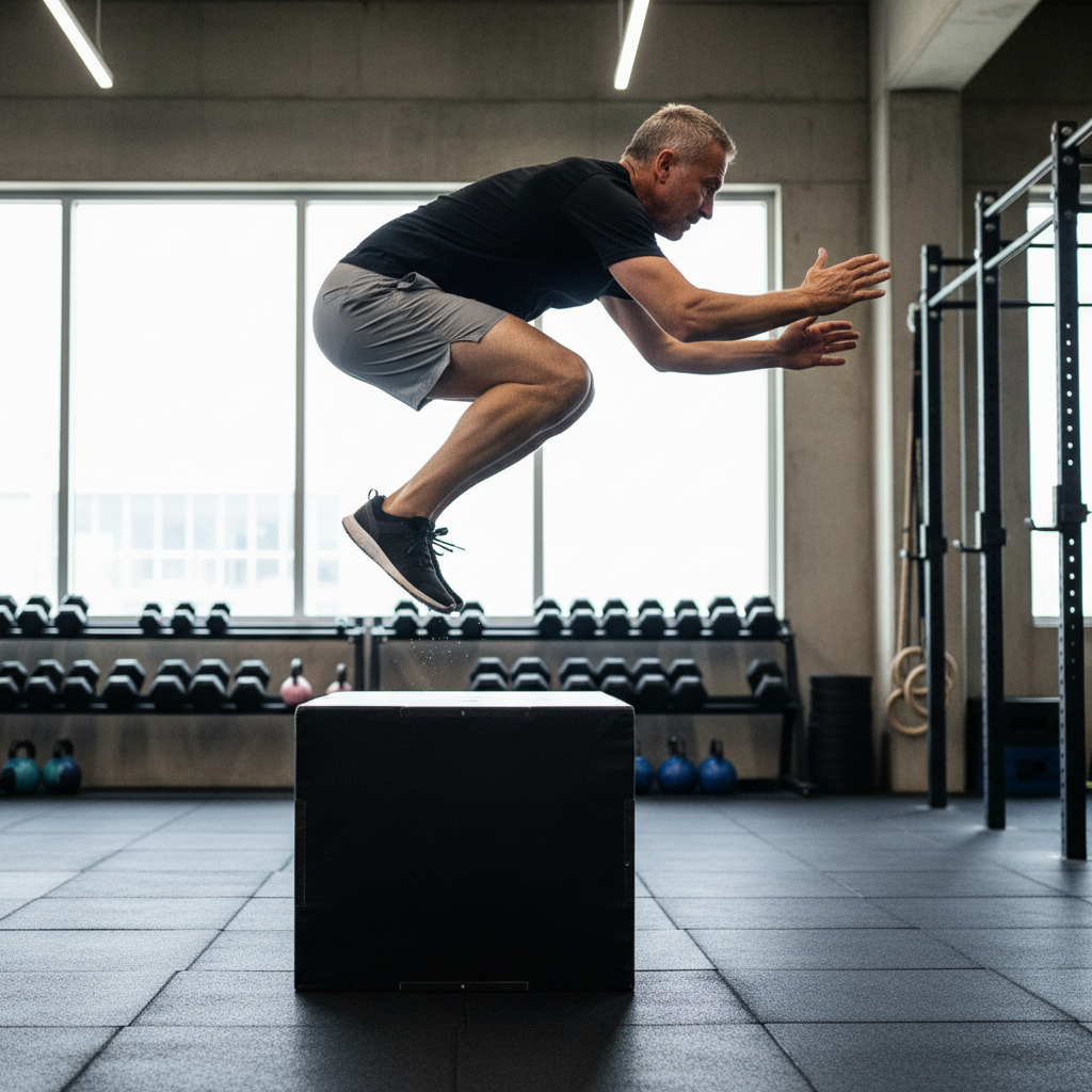 Burpee Box Jumps onto Box