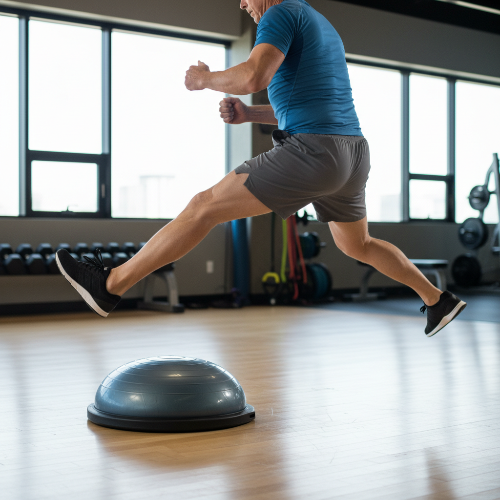 BOSU Straddle Jumps