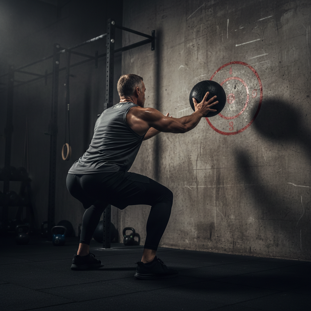 Wall Ball Squat Throws