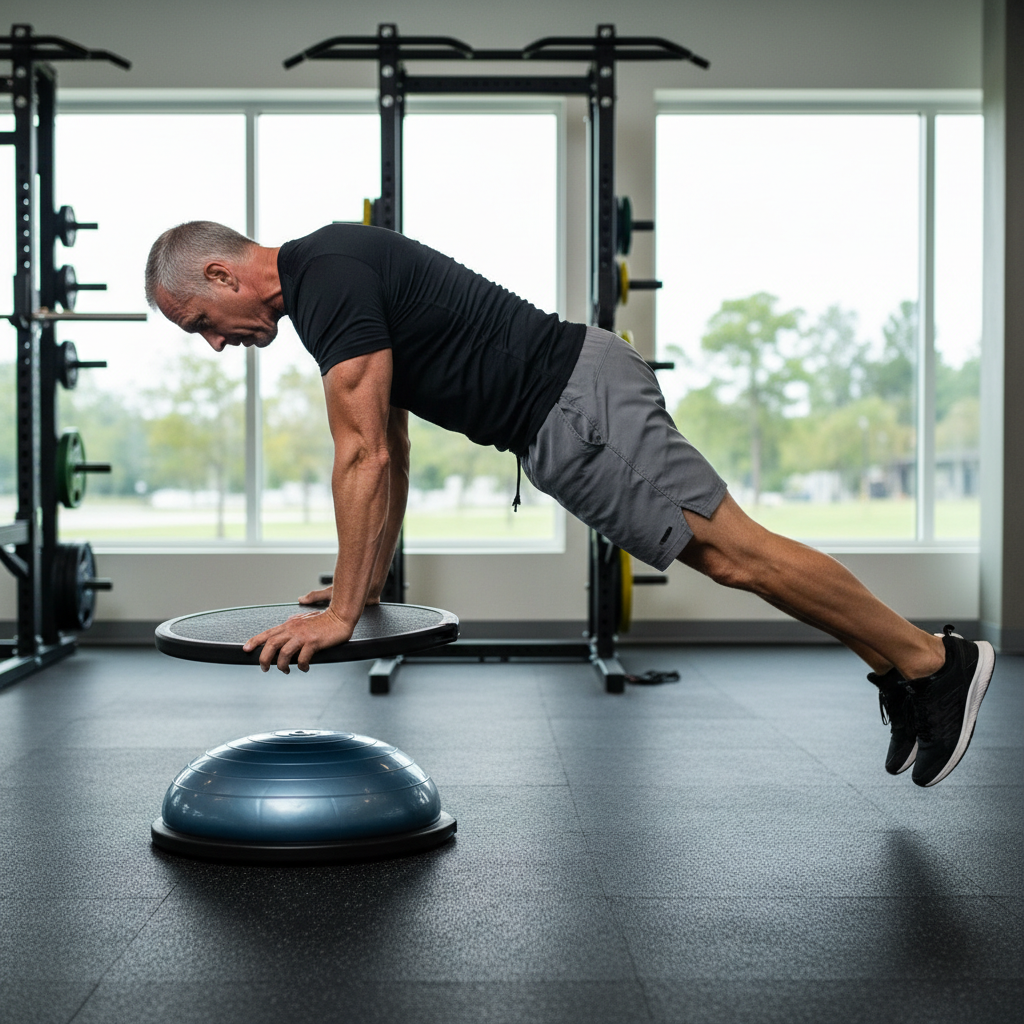 Plyo Push-Ups over BOSU (Outside)
