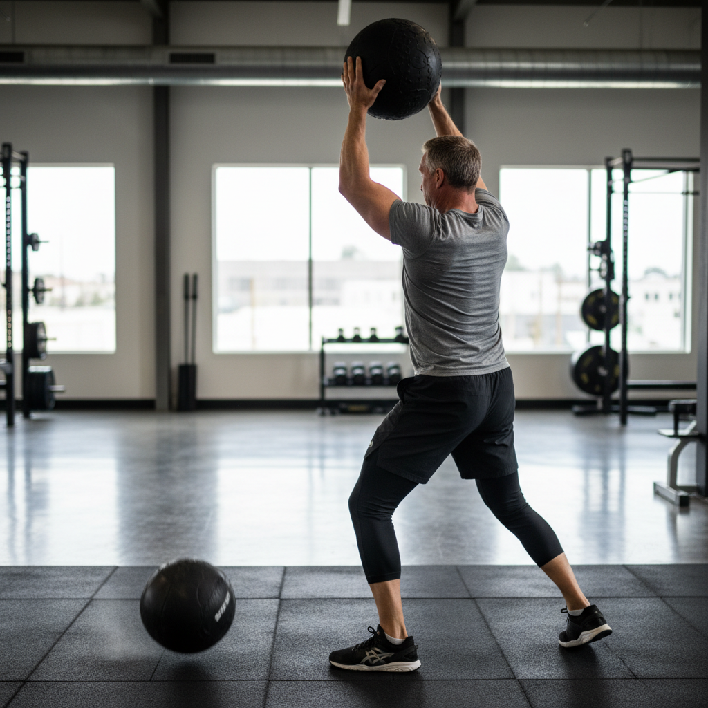 Side-to-Side Overhead Ball Slams
