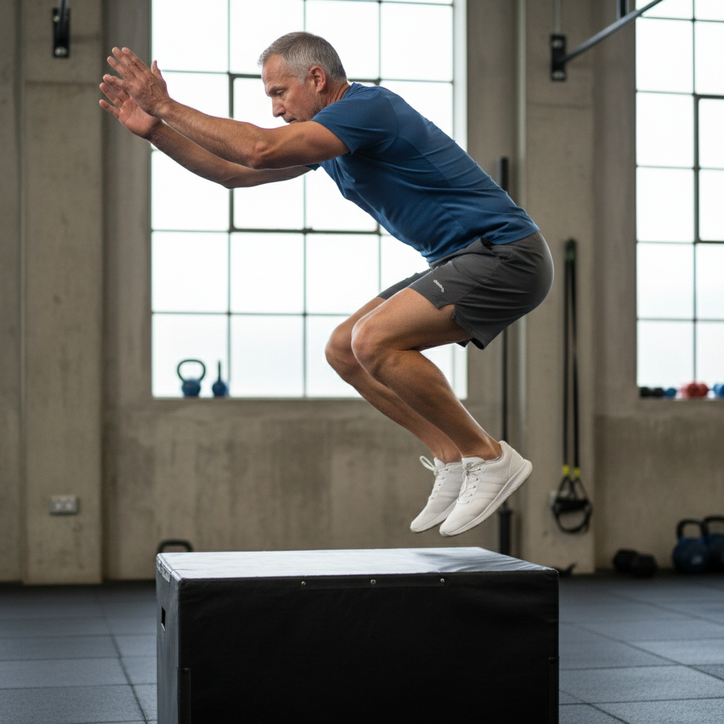 Burpee Box Jumps onto Box