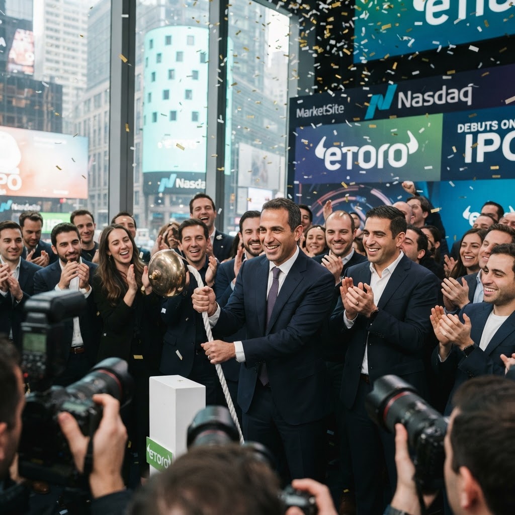 Israeli-founded eToro debuts on Nasdaq at $4.3 billion valuation in long-awaited IPO