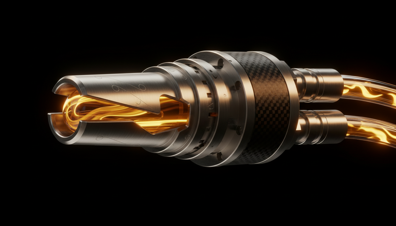 High-tech vacuum extraction nozzle with amber fluid