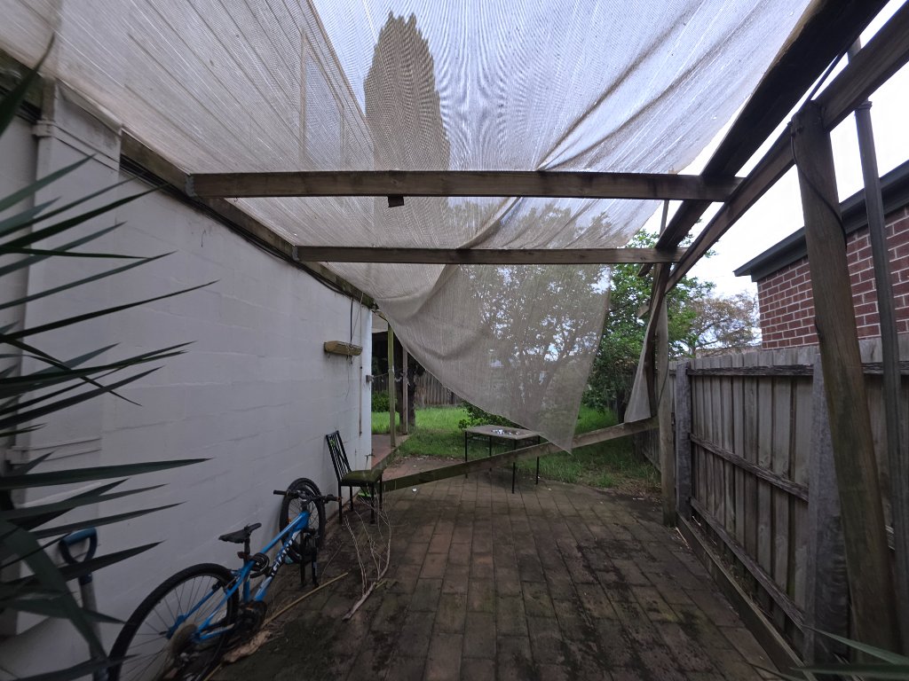 Patio before